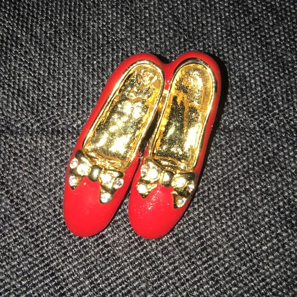 Enamel & CZ shoe pin - Picture 1 of 4